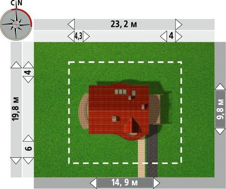 Visualization gallery - The project for the construction of a cozy attic house 170 m²