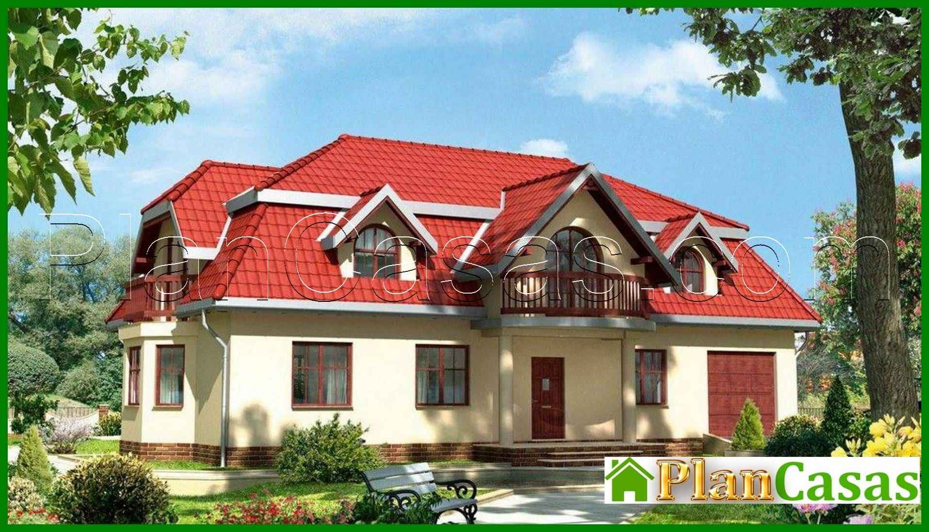 Stylish two-story building with six private rooms house plan
