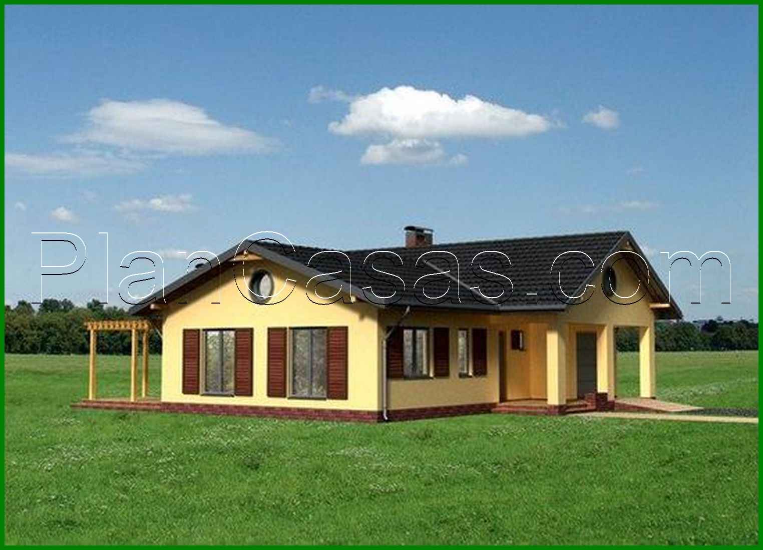 Visualization gallery - One-story mansion with large living area