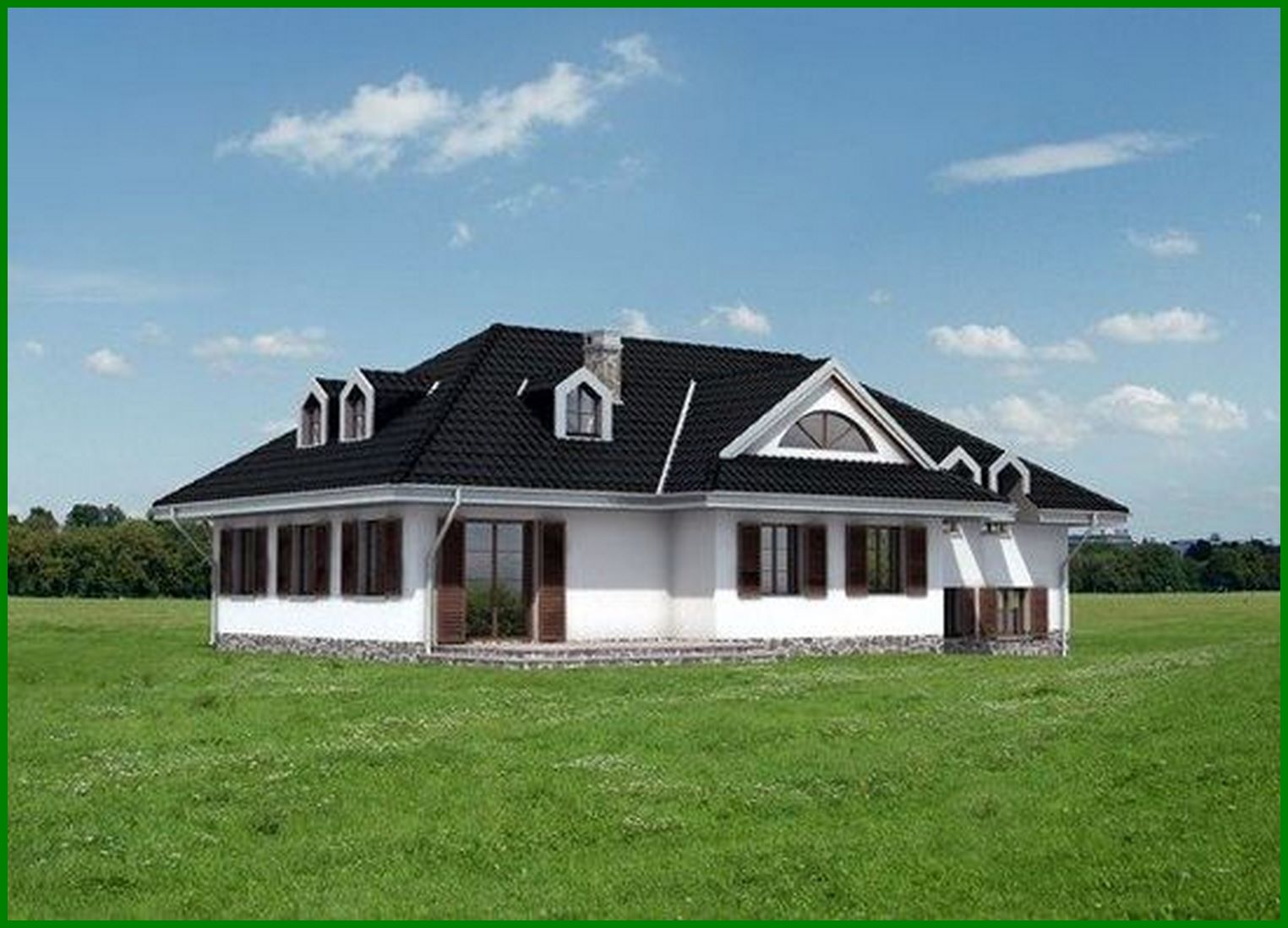 Visualization gallery - Original cottage with an attic and comfortable rooms