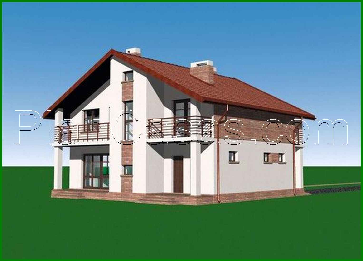 Visualization gallery - Majestic residential building under a gable roof