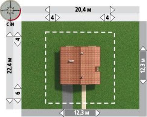 Visualization gallery - Majestic residential building under a gable roof