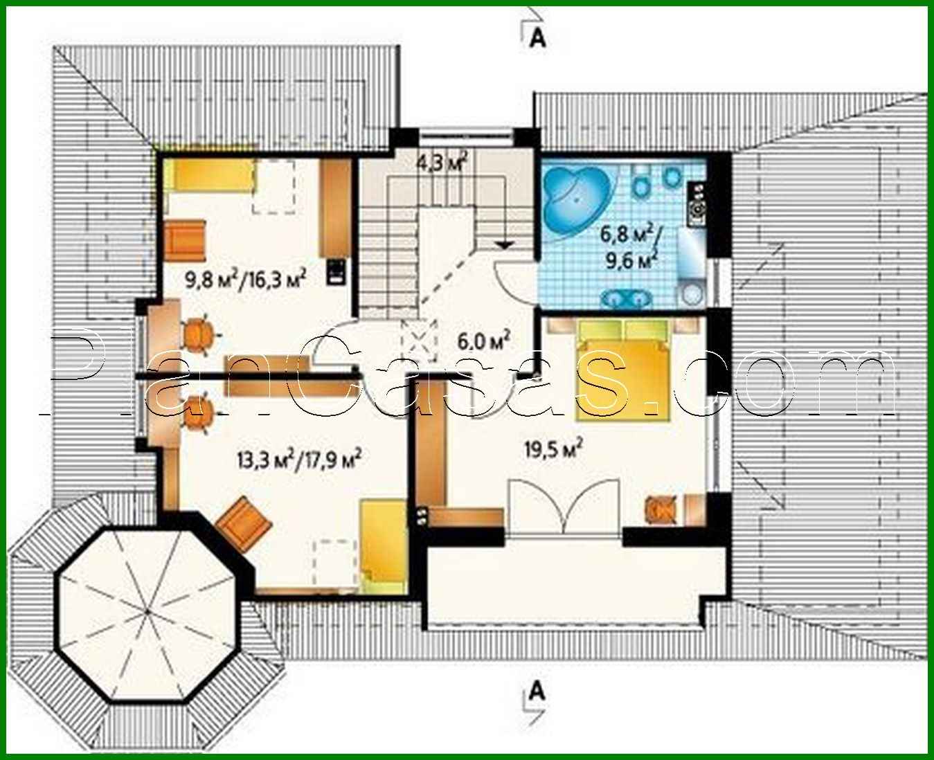 Visualization gallery - The project of a country cottage with a small terrace