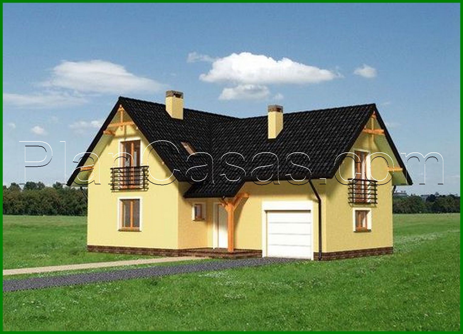 Visualization gallery - Project of an original country house with an area of ​​180 m²