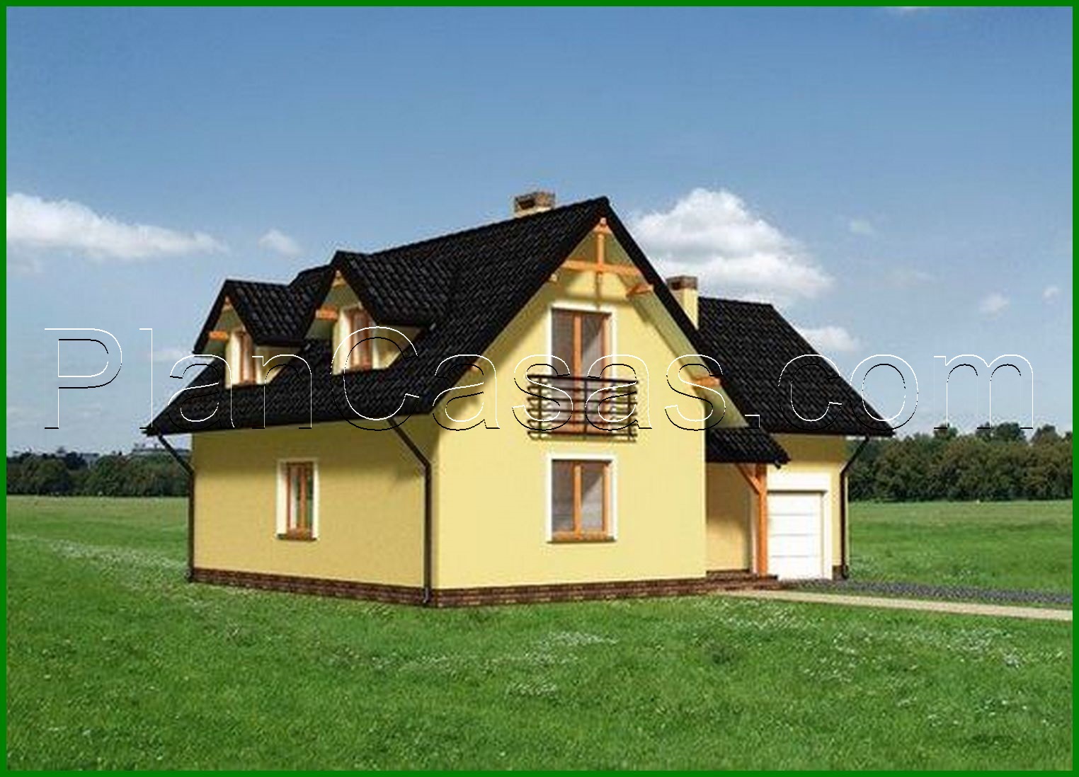 Visualization gallery - Project of an original country house with an area of ​​180 m²