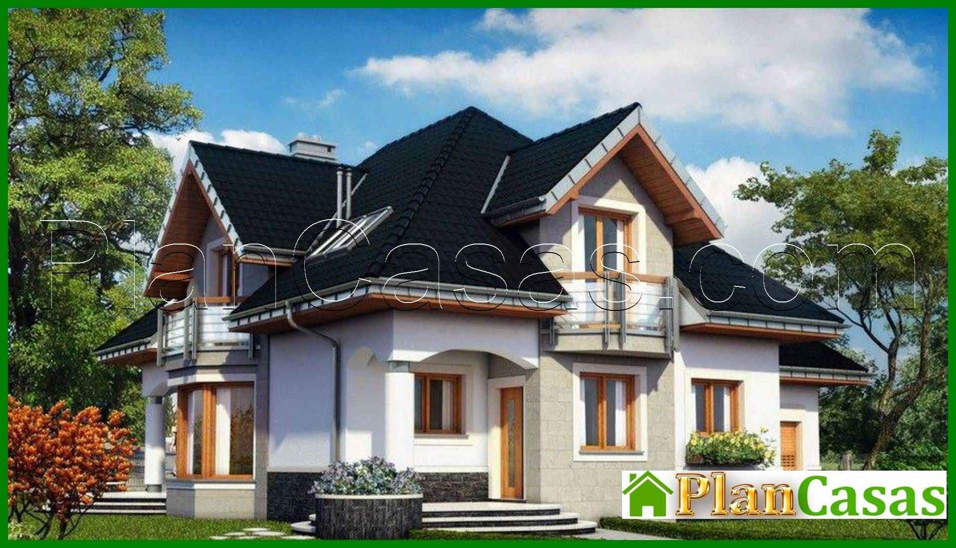 Unique cottage with an attic and six bedrooms house plan