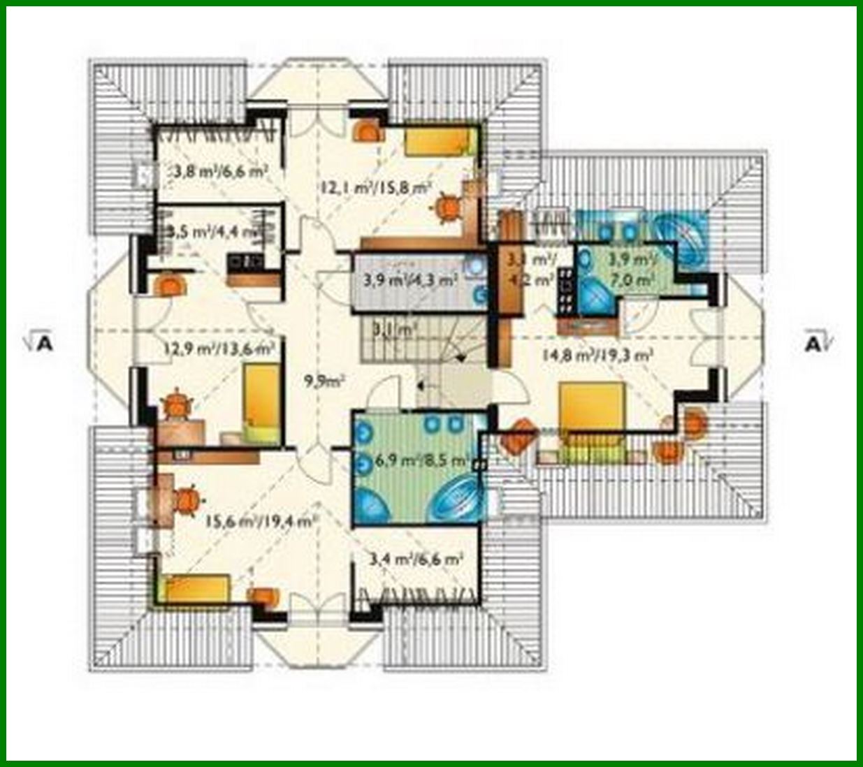 Visualization gallery - Unique cottage with an attic and six bedrooms