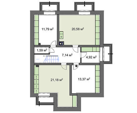 Visualization gallery - Light two-story residential building